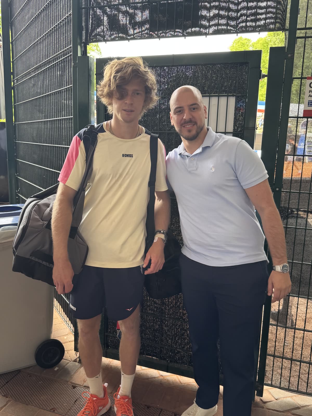 Bet4u founder with a tennis pro on tour