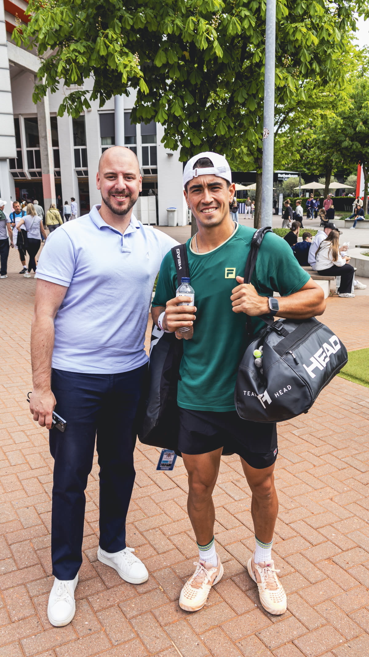 Bet4u founder with a tennis pro on tour