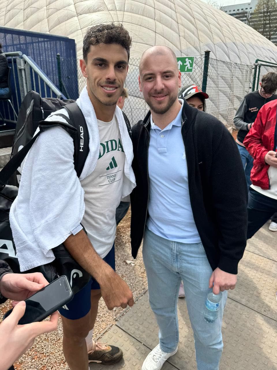 Bet4u founder with a tennis pro on tour