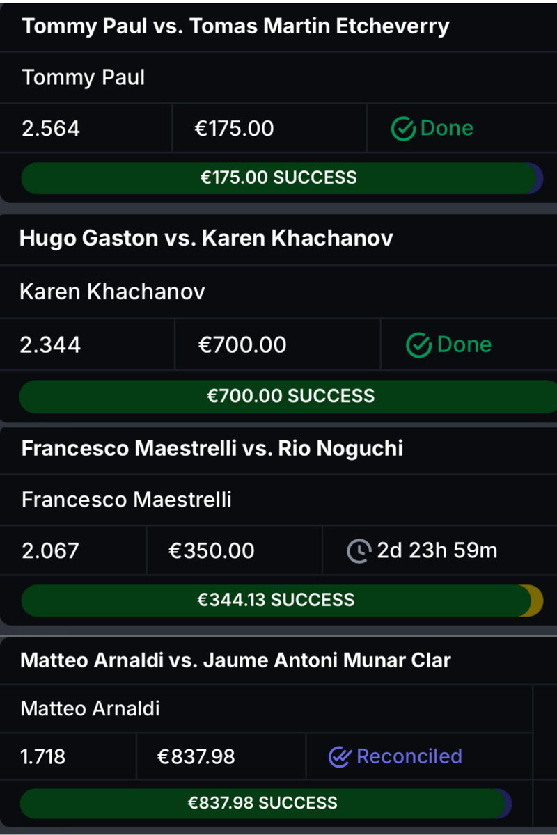 Winning bet slip from the Bet4u channel